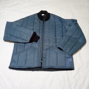Refrigiwear Mens Puffer Jacket Blue Size Medium Insulated Workwear